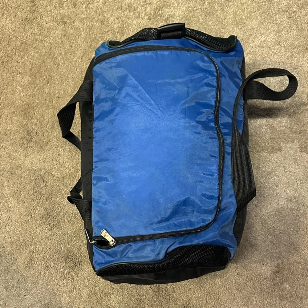Nike Duffel Bag Gym Travel Sports Training Black Blue Colorway One Size
